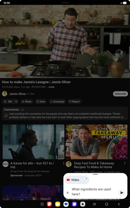 Follow the instructions on the screen to type or speak the required question for the video. Follow the instructions on the screen to type or speak the required question for the video.
