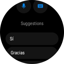 Pulsa el icono de micrófono y sigue las indicaciones de la pantalla para grabar y enviar la respuesta deseada. Pulsa el icono de micrófono y sigue las indicaciones de la pantalla para grabar y enviar la respuesta deseada.