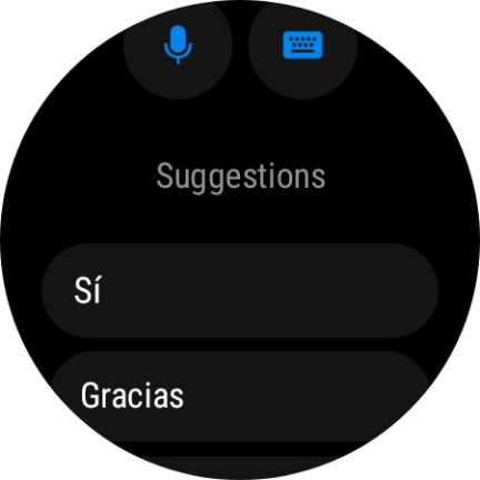 Pulsa el icono de micrófono y sigue las indicaciones de la pantalla para grabar y enviar la respuesta deseada. Pulsa el icono de micrófono y sigue las indicaciones de la pantalla para grabar y enviar la respuesta deseada.