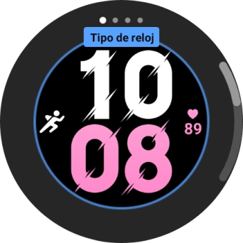 Desliza el dedo por la pantalla para cambiar entre los distintos tipos de diseño. Desliza el dedo por la pantalla para cambiar entre los distintos tipos de diseño.