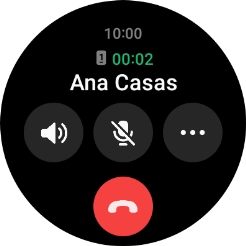 Pulsa el icono de finalizar llamada. Pulsa el icono de finalizar llamada.