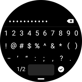 Introduce la contraseña de la red Wi-Fi y pulsa el icono de aceptar. Introduce la contraseña de la red Wi-Fi y pulsa el icono de aceptar.
