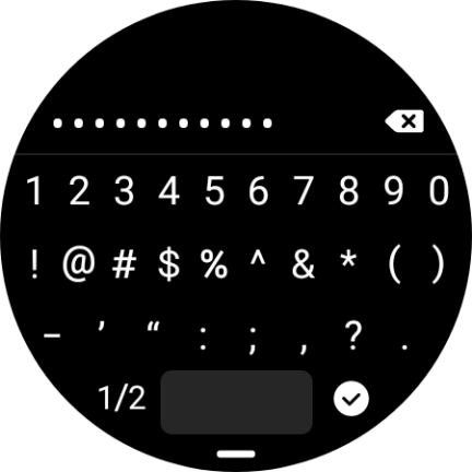 Introduce la contraseña de la red Wi-Fi y pulsa el icono de aceptar. Introduce la contraseña de la red Wi-Fi y pulsa el icono de aceptar.