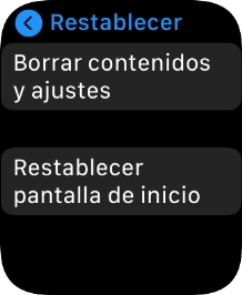 Pulsa Borrar contenidos y ajustes. Pulsa Borrar contenidos y ajustes.