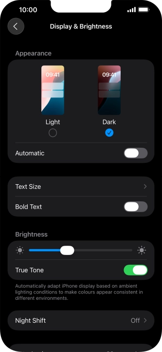 Press the indicator next to  Press the indicator next to