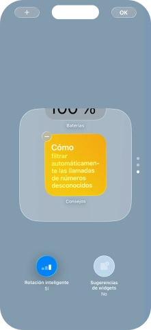 Pulsa Rotación inteligente para activar o desactivar la función. Pulsa Rotación inteligente para activar o desactivar la función.