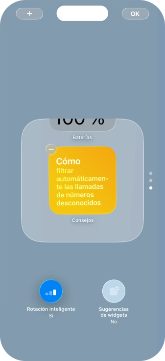 Pulsa Rotación inteligente para activar o desactivar la función. Pulsa Rotación inteligente para activar o desactivar la función.