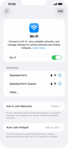 Press the required Wi-Fi network and key in the password for the Wi-Fi network. Press the required Wi-Fi network and key in the password for the Wi-Fi network.