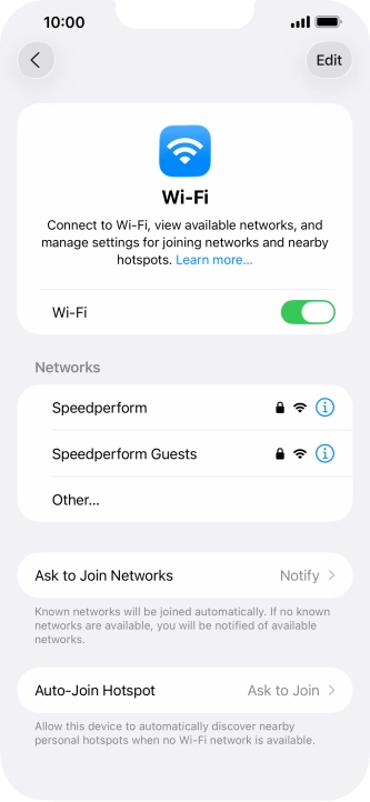 Press the required Wi-Fi network and key in the password for the Wi-Fi network. Press the required Wi-Fi network and key in the password for the Wi-Fi network.