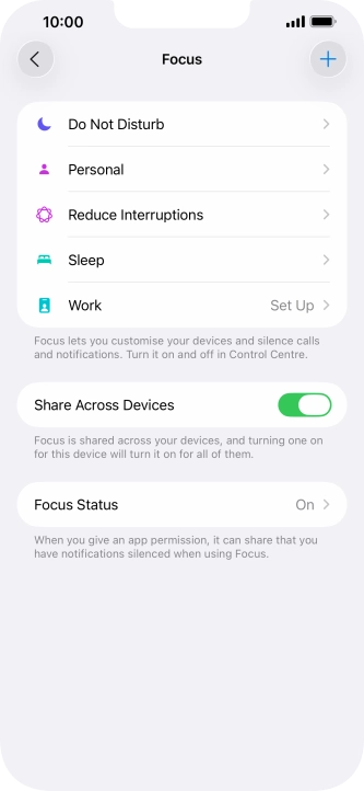 Press the required focus mode. Press the required focus mode.