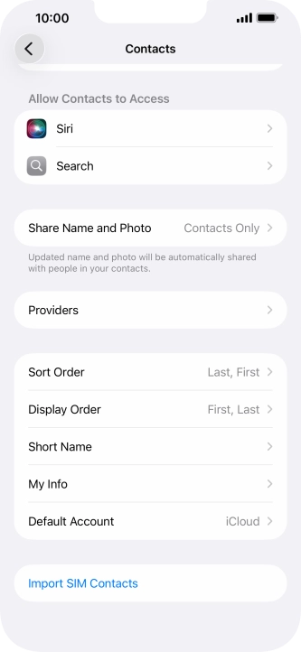 Press Import SIM Contacts. Press Import SIM Contacts.