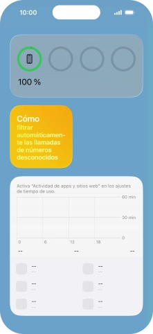Pulsa el grupo de widgets deseado durante unos instantes. Pulsa el grupo de widgets deseado durante unos instantes.