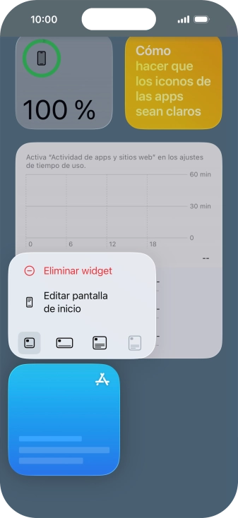 Pulsa Eliminar widget. Pulsa Eliminar widget.