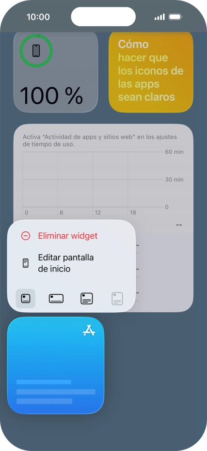 Pulsa Eliminar widget. Pulsa Eliminar widget.