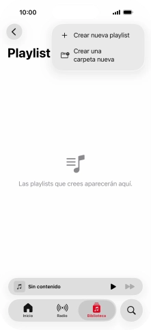 Pulsa Crear nueva playlist. Pulsa Crear nueva playlist.