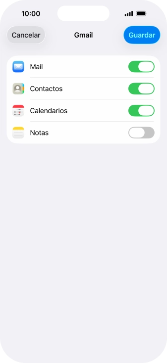 Si aparece en la pantalla esta imagen, tu cuenta de correo electrónico ha sido reconocida y configurada automáticamente. Sigue las indicaciones de la pantalla para introducir más información y terminar la configuración. Si aparece en la pantalla esta imagen, tu cuenta de correo electrónico ha sido reconocida y configurada automáticamente. Sigue las indicaciones de la pantalla para introducir más información y terminar la configuración.