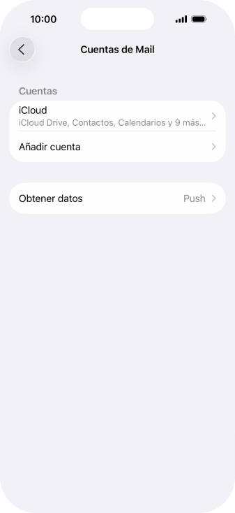 Pulsa Añadir cuenta. Pulsa Añadir cuenta.