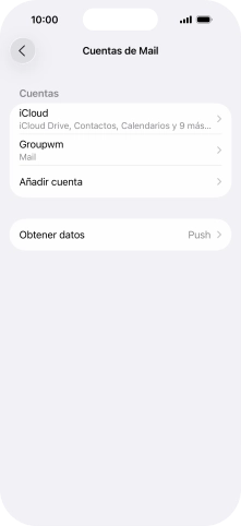 Pulsa el nombre de la cuenta de correo electrónico que acabas de crear. Pulsa el nombre de la cuenta de correo electrónico que acabas de crear.