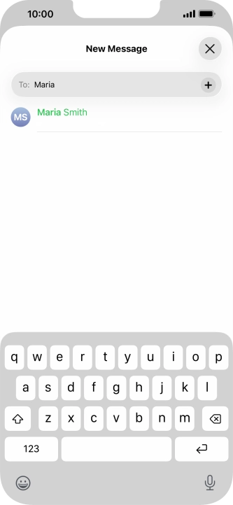 Press the required contact. Press the required contact.