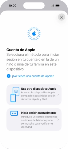 Pulsa Inicia sesión manualmente. Pulsa Inicia sesión manualmente.