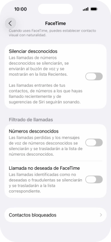 Pulsa Contactos bloqueados. Pulsa Contactos bloqueados.