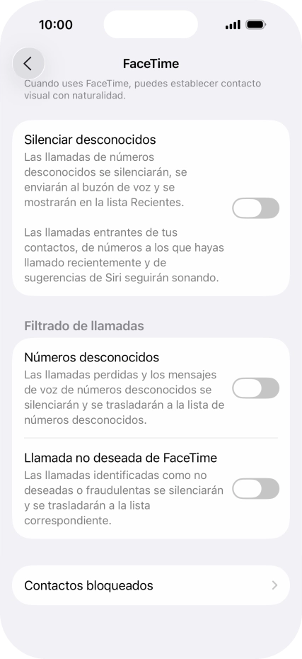 Pulsa Contactos bloqueados. Pulsa Contactos bloqueados.