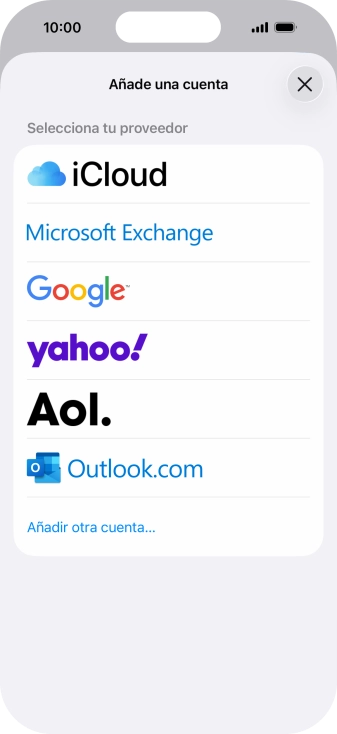 Pulsa Añadir otra cuenta.... Pulsa Añadir otra cuenta....