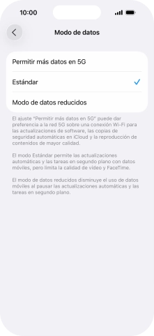 Pulsa el ajuste deseado. Pulsa el ajuste deseado.