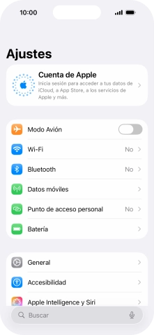 Pulsa Cuenta de Apple. Pulsa Cuenta de Apple.