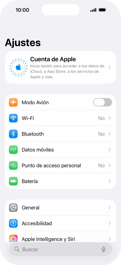 Pulsa Cuenta de Apple. Pulsa Cuenta de Apple.