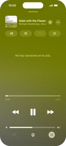 Pulsa el icono de reproducción aleatoria para activar o desactivar la función. Pulsa el icono de reproducción aleatoria para activar o desactivar la función.