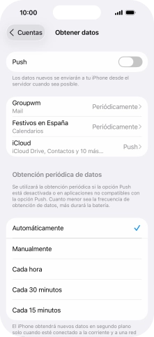 Si desactivas la función, pulsa el ajuste deseado. Si desactivas la función, pulsa el ajuste deseado.