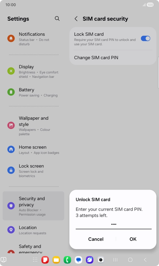 Key in your PIN and press OK. Key in your PIN and press OK.