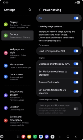 Press the indicators next to the required settings to turn the functions on or off. Press the indicators next to the required settings to turn the functions on or off.