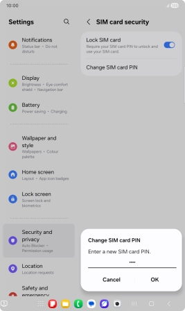 Key in a new four-digit PIN and press OK. Key in a new four-digit PIN and press OK.