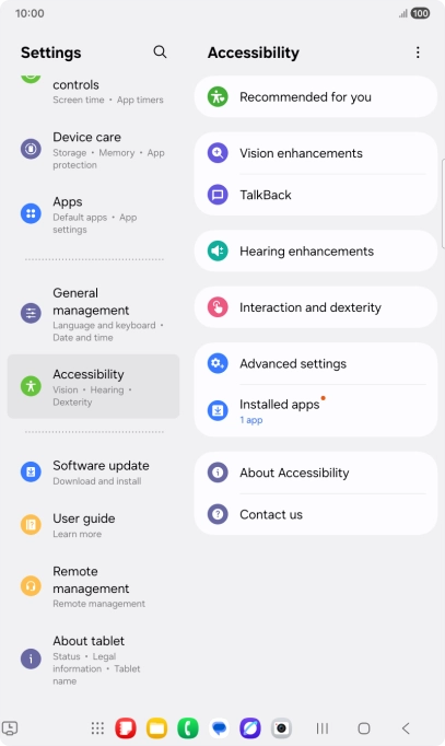 Press Vision enhancements and follow the instructions on the screen to select the required settings. Press Vision enhancements and follow the instructions on the screen to select the required settings.