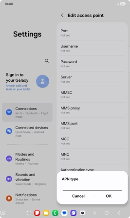 Key in default and press OK. Key in default and press OK.