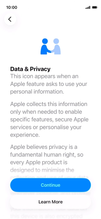 Press Continue. Press Continue.