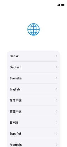 Press the required language. Press the required language.