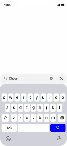 Press the search icon. Press the search icon.