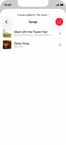 Press the confirm icon. Press the confirm icon.