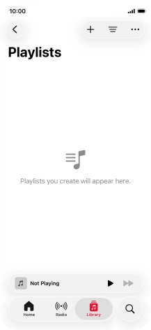 Press the new playlist icon. Press the new playlist icon.