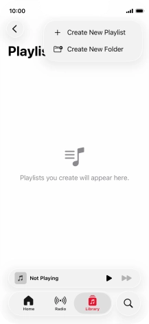 Press Create New Playlist. Press Create New Playlist.