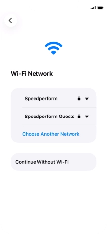 Press the required Wi-Fi network. Press the required Wi-Fi network.
