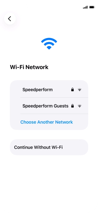 Press the required Wi-Fi network. Press the required Wi-Fi network.
