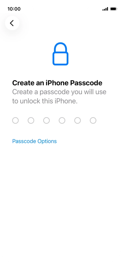 Press Passcode Options. Press Passcode Options.