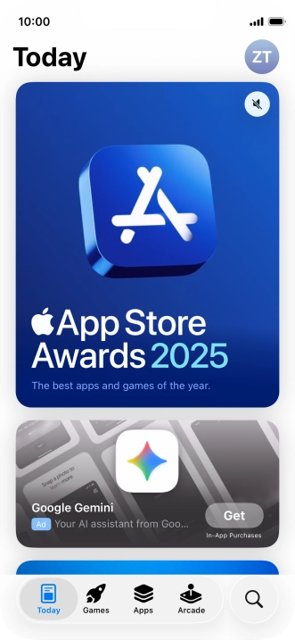 Press the search icon. Press the search icon.