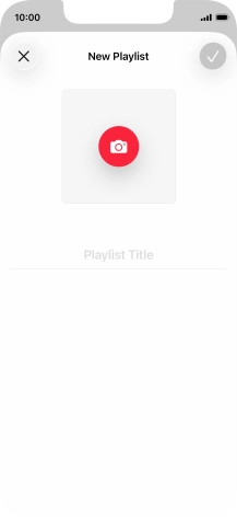 Press the text input field and key in a name for the playlist. Press the text input field and key in a name for the playlist.