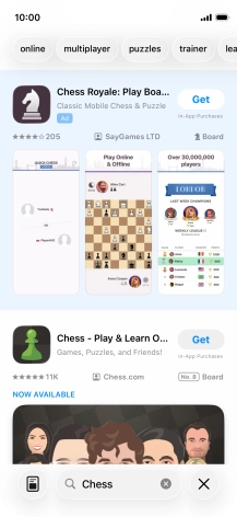 Press the required app. Press the required app.