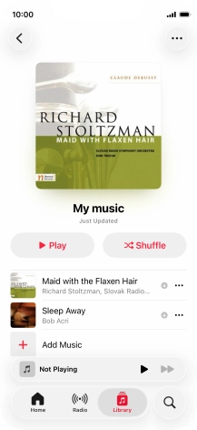 Go to the required category or playlist and press the required audio file. Go to the required category or playlist and press the required audio file.